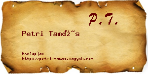 Petri Tamás névjegykártya
